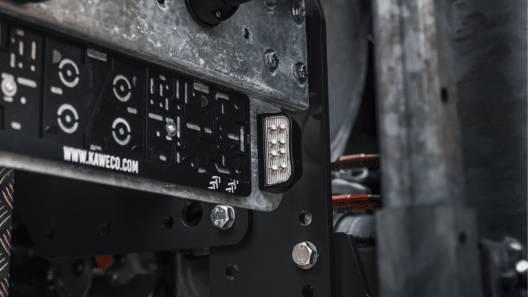 Graafmachine kentekenverlichting
