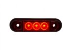 LED markeringslicht Rood | 12-24v | 50cm. kabel | MV-4300R-4