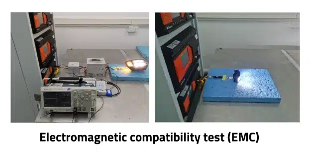 Testopstelling voor ECE R10 elektromagnetische compatibiliteitstests