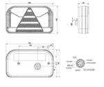 Links | LED achterlicht zonder kentekenlicht | 12-36v | 7-PIN AMP connector | V10C6-531B7-FT-170 L NT LED AMP 7PIN-V10C6-531B7-2