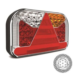 Links | LED achterlicht met kentekenlicht | 12-36v | 7-PIN | V10C7-551B7-FT-170 L TB LED AMP 7 PIN-V10C7-551B7