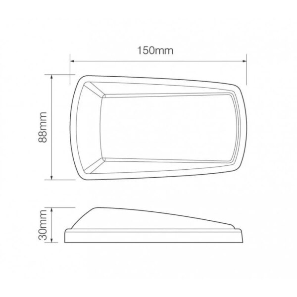 Kat.6 Zij knipperlicht zwarte beugel | 3102BM-3102BM-3102BM-2