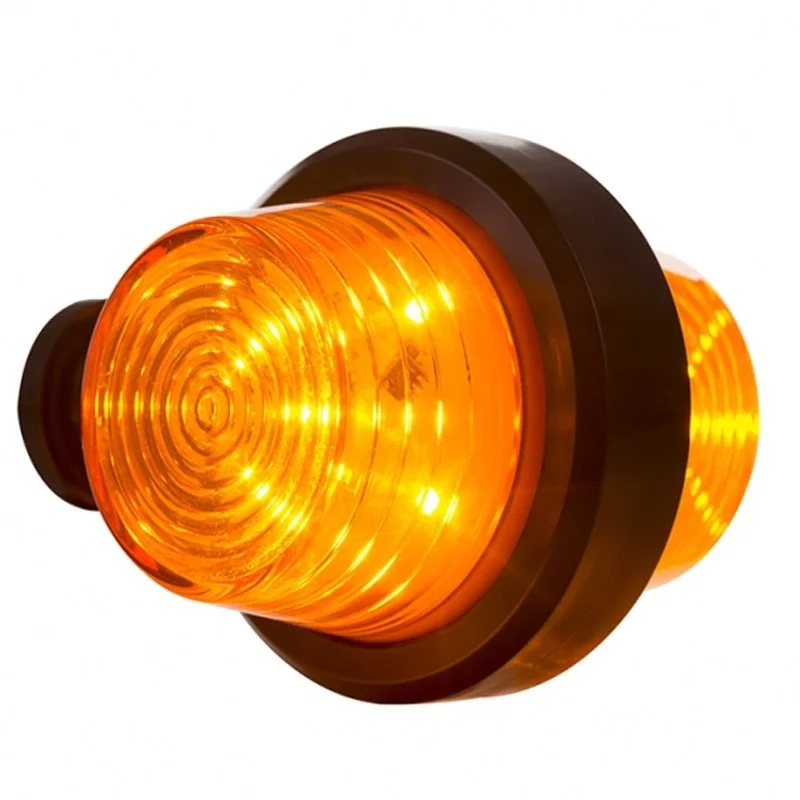 LED pendellamp amber | korte steel | heldere lens | 12-24v | MB-1010A-LKD 2590-MB-1010A