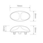 LED markeringslicht wit | 12-24v | 2-PIN connector | 37WM2P-37WM2P-37WM2P-3