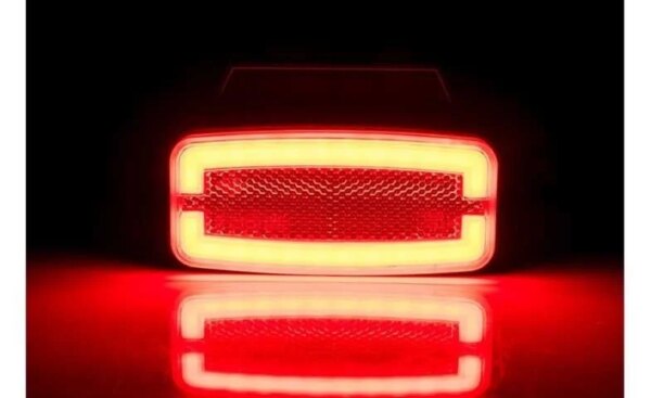 LED markeringslicht rood met beugel | 12-24v | 50cm. kabel | MV-4950R-LD 2766-MV-4950R-6