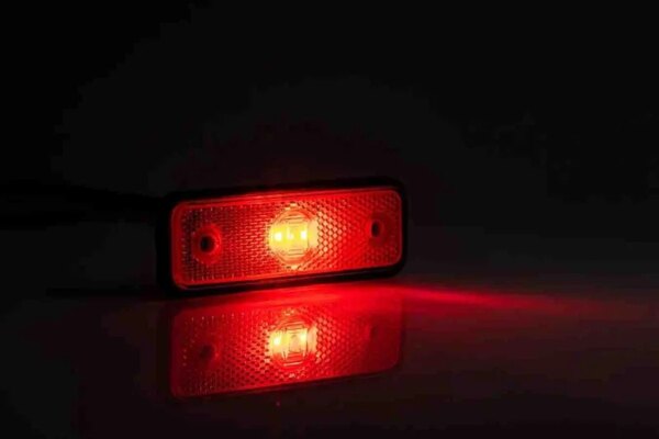 LED markeringslicht rood || 12-24v | 50cm. kabel | MV-2900R-FT-004 C LED-MV-2900R-3