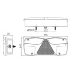 LED Trailerlamp rechts met markeerlicht 12-24v 7-PIN AMP | VC-7102B7-3192.2000254-VC-7102B7-7