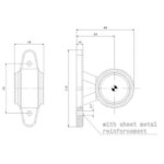 LED breedtelamp met korte steel | 12-24v | 1