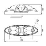 LED breedtelamp compact | 12-36v | 50cm. kabel | MB-1500RW-FT-038 CB LED-MB-1500RW-3