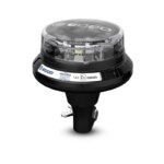 LED R65 Zwaailamp 12-24v Amber-transparant-CISPR-IP69K-Opsteek| EB5103CA-EB5103CA-EB5103CA