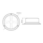 LED R65 low base zwaailamp amber-transparant magneetmontage 12-24v | LPBR65C-MM-LPBR65C-MM-LPBR65C-MM-3