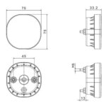 LED mistlicht | 12-24v | 50cm. kabel (vlakke montage) | VM-330-FT-400 LED-VM-330-3