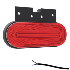 LED markeringslicht rood | 12-24v | 50cm. kabel | M10MV-750R-FT-070 C+K LED-M10MV-750R