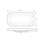 Compacte R65 Amber lens minibar 12-24V vaste montage | MLB380R65AAM-MLB380R65AAM-MLB380R65AAM-5