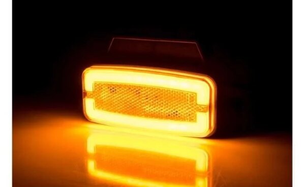 LED markeringslicht amber met beugel | 12-24v | 50cm. kabel | MV-4950A-LD 2765-MV-4950A-5