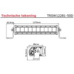 LED bar | 250 watt | 10000 lumen | 9-30v | 40cm. kabel | Deutsch connector | TRSW12281-50D--TRSW12281-50D-5
