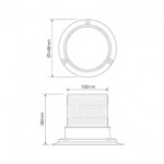 R65 LED flits-zwaailamp 10 - 30v met PC magneet montage | EQPR65ABM-MM-EQPR65ABM-MM-EQPR65ABM-MM-2
