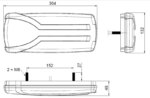Rechts | LED achterlicht dynamisch knipperlicht | 12-24v | 7-PIN AMP connector | V14C7-902B7-LZD 2303-V14C7-902B7-2