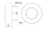 LED mistlicht rond