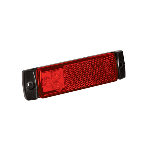 LED markeringslicht rood | 12-24v | 50cm. kabel | 129RM-129RM-129RM