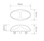LED markeringslicht amber | 12-24v | 30cm. kabel | 37AM2P-37AM2P-37AM2P-2