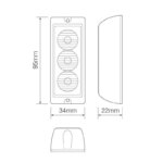 LED flitser 3 LED's | Rood | 10-30v | LED3DVR-LED3DVR-LED3DVR-3