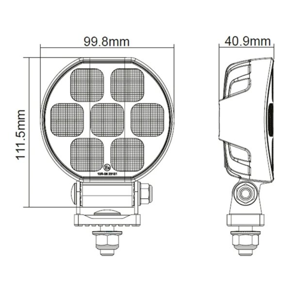 LED R23 werklamp 5126lm | 9-30v | 50cm kabel + DT-connector--WR-3151R-9