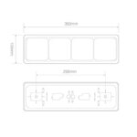 LED achterlicht met zwarte rand | 12-24v | 40cm. kabel | 80BFARRME-80BFARRME-80BFARRME-3