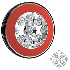 LED achteruitrijlicht met achterlicht | 12-36v | 5-PIN | V10C2-820B5-FT-112 LED BAJONET-V10C2-820B5