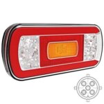 LED achterlicht met kentekenverlichting | 12-36v | 5-PINs | V10C6-620B5-FT-130 PM LED BAJONET-V10C6-620B5