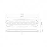Slimline LED flitser | R65 | 6 LED's | amber | 10-30v | LPR656DVA-LPR656DVA-LPR656DVA-5