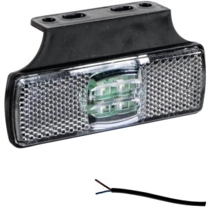 LED markeringslicht wit | 12-24v | 50cm. kabel | M10MV-150W-FT-017 B+K LED-M10MV-150W