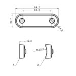 LED markeringslicht dual color wit-amber 12-24v 0