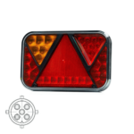 Links | LED achterlicht met mistlicht & kentekenlicht | 12v | 5-PIN | VC-2721B5-FT-270 L TB LED PM BAJONET 5PIN-VC-2721B5