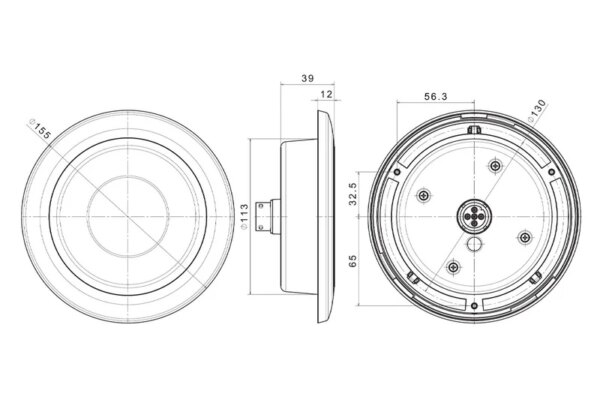 chrome 12-24v 5-PIN inbouw-FT-314 LED CHROME BAJONET-VMR-4900B5-2