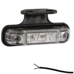 LED markeringslicht wit | 12-24v | 50cm. kabel | M10MV-550W-FT-013 B+K LED-M10MV-550W