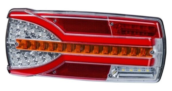 Links | LED achterlicht dynamisch knipperlicht en kentekenlicht | 12-24v | 7-PIN | V14C7-911B7-LZD 2304-V14C7-911B7-5