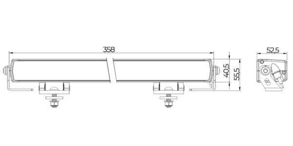 LED Lightbar Spartan met amber of witte dagrijverlichting 6.400 lumen | LD5-6464--LD5-6464-10