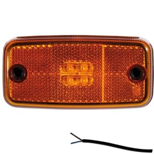 LED markeringslicht amber | 12-24v | 50cm. kabel | M10MV-600A-FT-019 Z LED-M10MV-600A