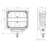 LED werklamp | 8267 lumen | 80 watt | IP69K | ingebouwde Deutsch connector | WF-8082--WF-8082-7