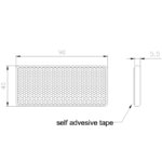 Witte reflector | 90 x 40mm. | 3m-plakstrip | VRF-500W-DOB-035 B-VRF-500W-2