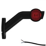 Rechts | LED breedtelamp met schuine steel | 12-36v | 20cm. kabel | M10BV-702RWA-FT-140 F P LED-M10BV-702RWA