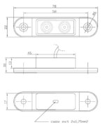 LED markeringslicht rood | 12-24v | 1