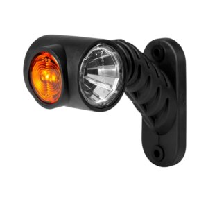 LED dark Breedtelamp rechts rood-wit-amber 12-24v 50cm kabel-LD 2180/GRAPHITE-MB-4862DRWA