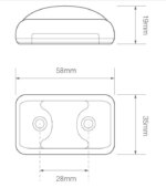 LED zij-knipperlicht amber | 12-24v | 40cm. kabel | 35AME-35AME-35AME-3