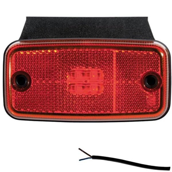 LED markeringslicht rood | 12-36v | 50cm. kabel | M10MV-650R-FT-019 C+K LED-M10MV-650R