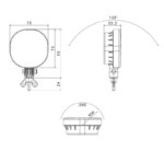 LED achteruitrijlicht | 12-24v | 50cm. kabel | superseal staande montage | VR-341SS-FT-410 LED SS P-VR-341SS-6