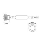 LED markeringslicht amber | 12-24v | 20cm. kabel | 181AME-181AME-181AME-3