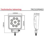 LED werklamp | plat | 1710 lumen | 12-24v | TRC522P0403--TRC522P0403-5