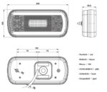 LED achterlicht met kentekenverlichting | 12-36v | 100cm. kabel | V10C6-620-FT-130 PM LED-V10C6-620-7